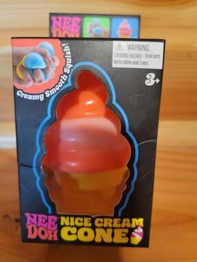 Needon Nice Cream Cone Kids Squishy Toy - Orange